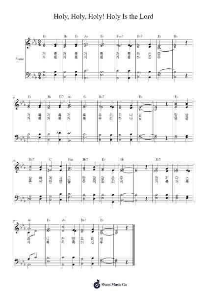 Holy, Holy, Holy! Holy Is the Lord Sheet Music by Franz Schubert-Arr.Montor