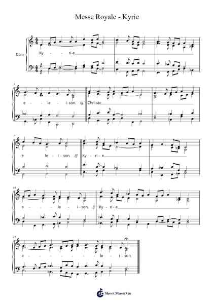 Messe Royale - Kyrie Sheet Music by Henry Du Mont-Arr.Yedpont