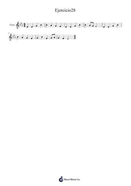 Ejercicio28 Sheet Music by -Arr.Charmie