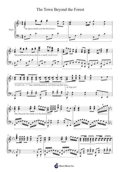 The Town Beyond the Forest Sheet Music by Leiye Dobnick-Arr.Danchloe