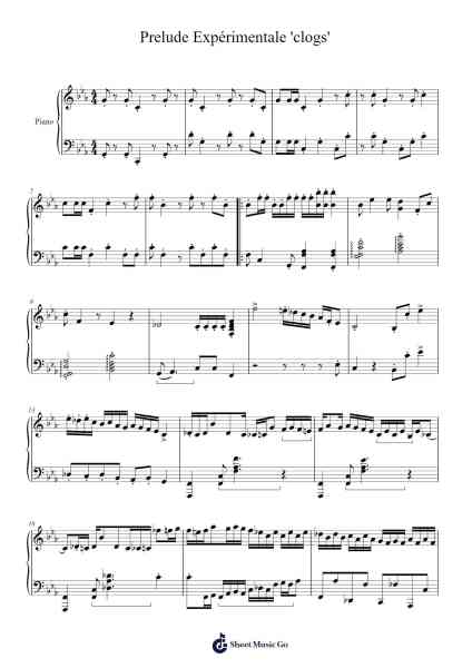 Prelude Expérimentale 'Clogs' Sheet Music by Reclair Yorkthus-Arr.Branbart