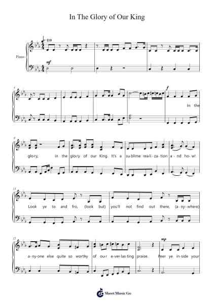 In The Glory of Our King Sheet Music by Aleksey Bozhinov-Arr.Inmark Ausbrooke