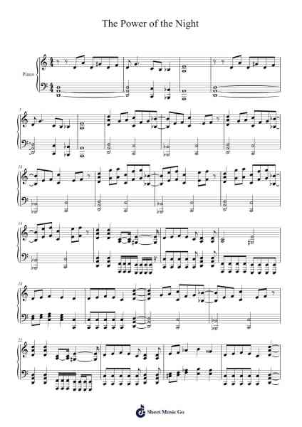 The Power of the Night Sheet Music by Adrian Perez Barbero-Arr.Sylgou