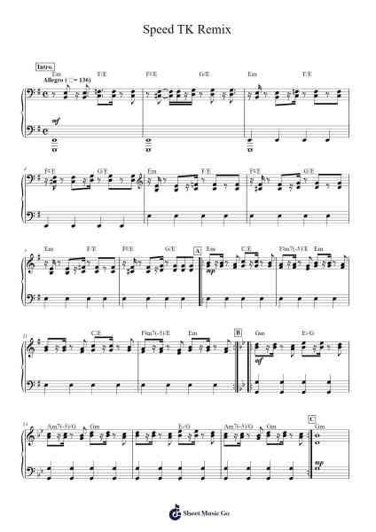 Speed TK Remix Sheet Music by Mark Mancina-Arr.Ranlass Dulelroy