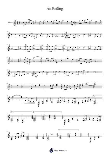 An Ending Sheet Music by Walap Stankent-Arr.Invy
