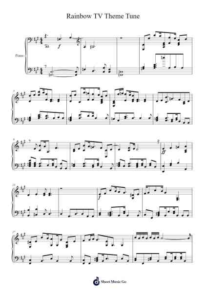 Rainbow TV Theme Tune Sheet Music by demarerik-Arr.Heca