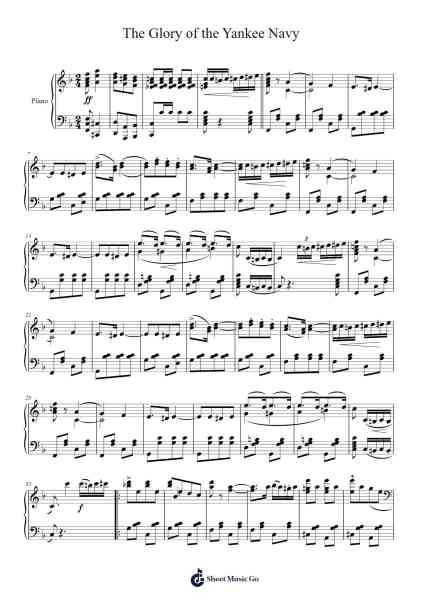 The Glory of the Yankee Navy Sheet Music by John Philip Sousa-Arr.Caescott