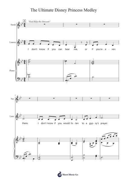 The Ultimate Disney Princess Medley Sheet Music by -Arr.Jamesreau