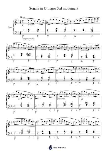 Sonata in G major 3rd movement Sheet Music by Nicholos-Arr.Souyet Jamesnolds