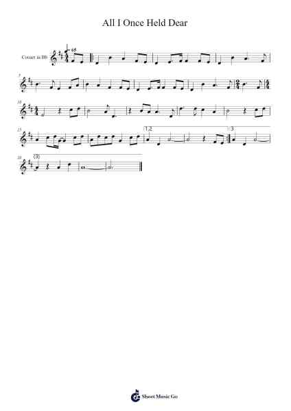 All I Once Held Dear Sheet Music by -Arr.Lenshaw