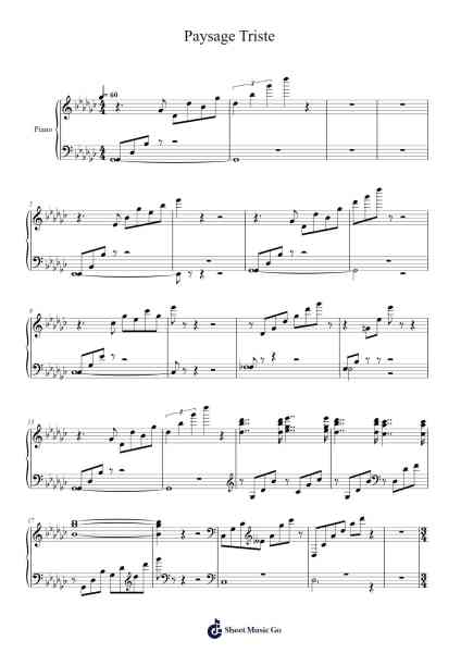 Paysage Triste Sheet Music by Reynaldo Hahn-Arr.Chrisboyd Crosean