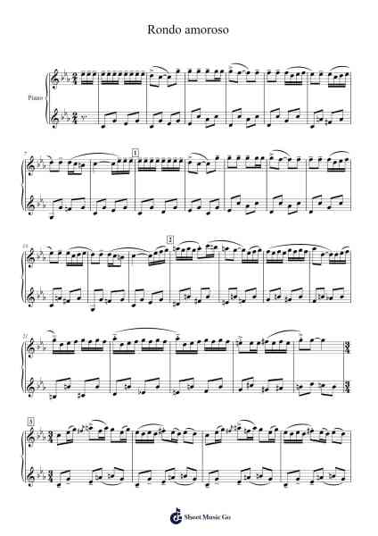 Rondo amoroso Sheet Music by Harald Sæverud-Arr.Leeles Stoweser