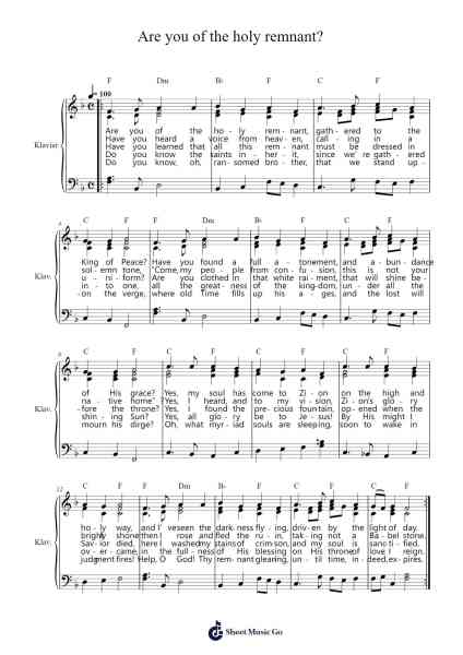 Are you of the holy remnant? Sheet Music by INJ-Arr.Totience Queesom