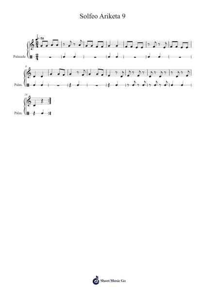 Solfeo Ariketa 9 Sheet Music by Jon Sarasua Pastor-Arr.Petpenn