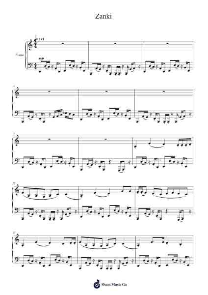 Zanki Sheet Music by ZUTOMAYO-Arr.Lanhy