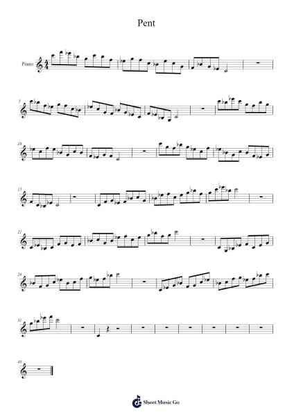 Pent Sheet Music by Jouye-Arr.Walshac