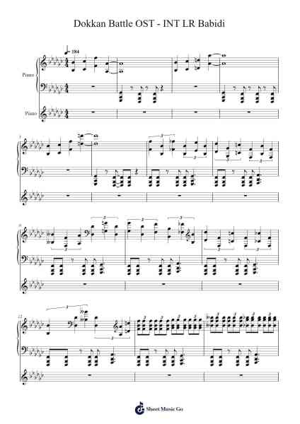 Dokkan Battle OST - INT LR Babidi Sheet Music by notsowiseone-Arr.Popnis Drewtience