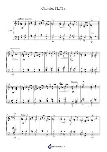 Chorale, FL.73a Sheet Music by Franz Liszt-Arr.Swinfred Clarkdiah