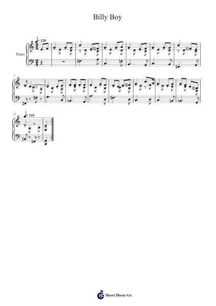 Billy Boy Sheet Music by undefined-Arr.Giswolf