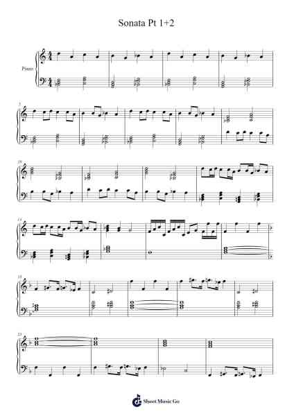 Sonata Pt 1+2 Sheet Music by undefined-Arr.Dunkin Betcie