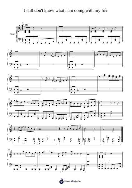 I still don't know what i am doing with my life Sheet Music by Luna-Arr.Aumeo Glennrine