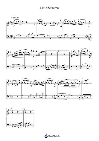 Little Scherzo Sheet Music by Carl Philipp Emanuel Bach-Arr.Dowar Warford
