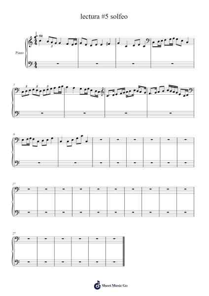lectura #5 solfeo Sheet Music by -Arr.Eglice
