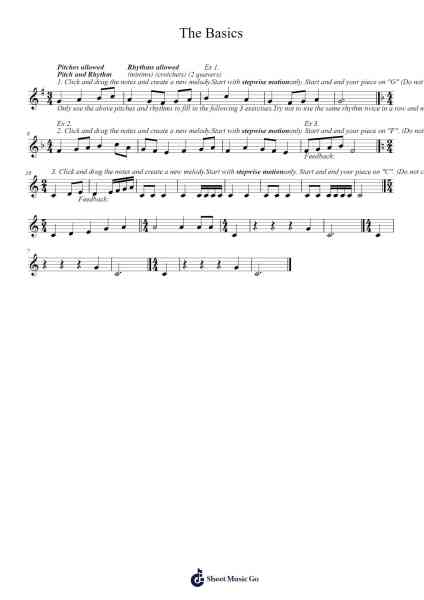 The Basics Sheet Music by Amelia Wilson-Arr.Cherlius Bunearl