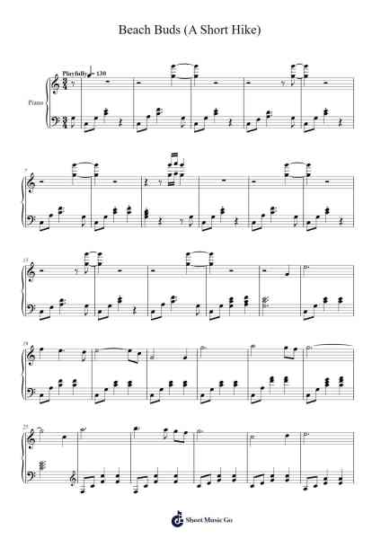 Beach Buds (A Short Hike) Sheet Music by Mark Sparling-Arr.Brosaul