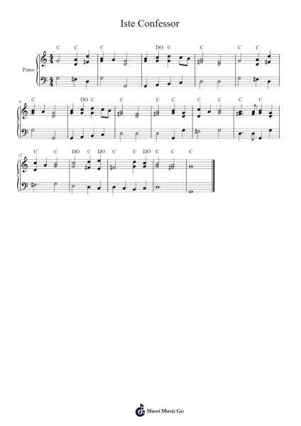 Iste Confessor Sheet Music by Domenico Scarlatti-Arr.Stechill Argale