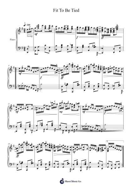 Fit To Be Tied Sheet Music by Ragtime Cam-Arr.Stilkim