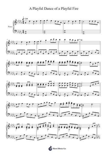 A Playful Dance of a Playful Fire Sheet Music by Terdrow-Arr.Tice Charsweet