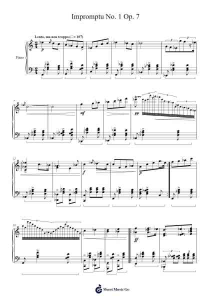Impromptu No. 1 in B-flat minor, Op. 7 Sheet Music by Thomas Liu-Arr.Philley Mabna