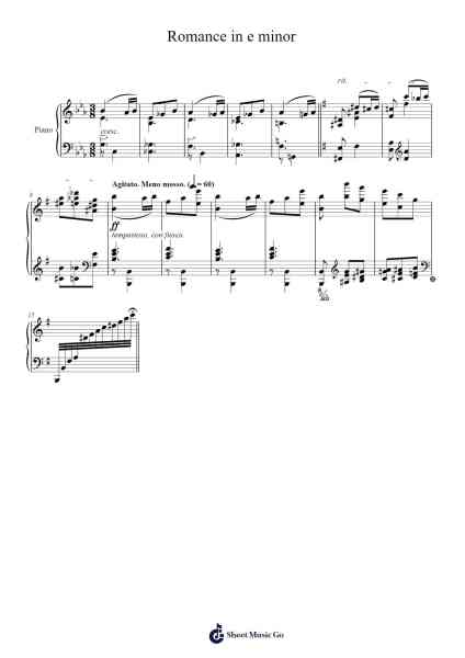 Romance in E Minor Sheet Music by Sunwoo Lim-Arr.Crotiane Shawshop