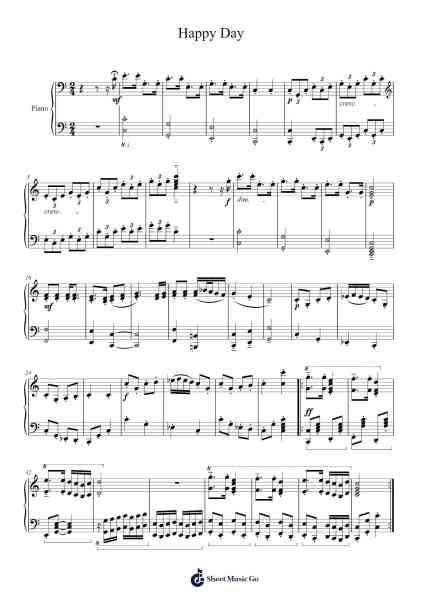 Happy Day Sheet Music by Elias Ouzounis-Arr.Fredcamp Viomia