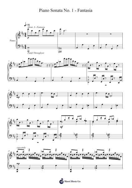 Piano Sonata No. 1 - Fantasia Sheet Music by Henry Talbott-Arr.Bloorvogt