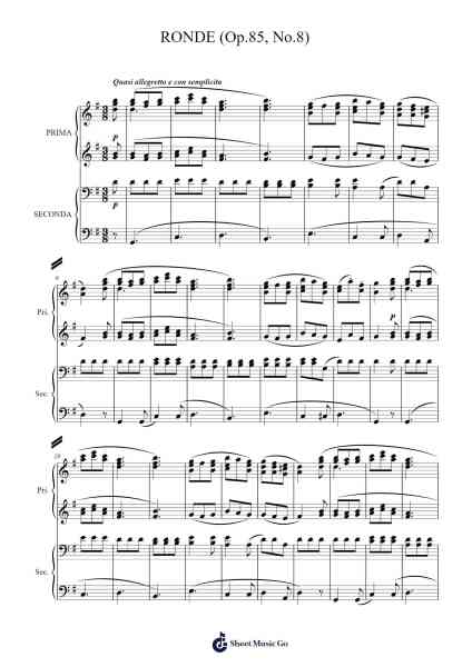 RONDE Op. 85, No. 8 Sheet Music by Robert Schumann-Arr.Bairdbian Lystan