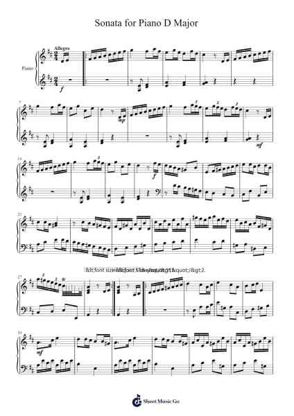 Sonata for Piano D Major Sheet Music by Charles Adams-Arr.Grever Carhume