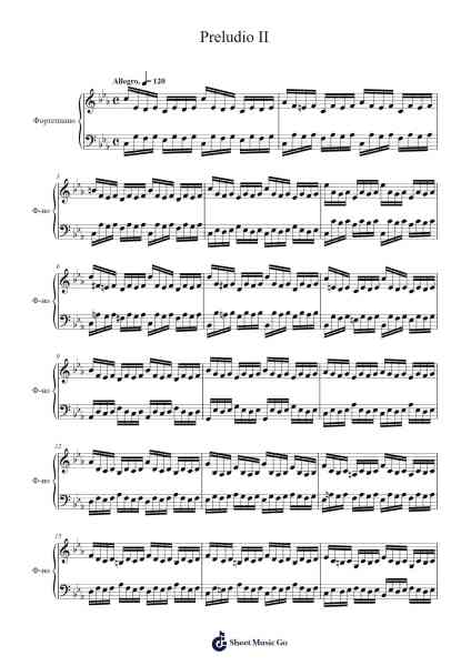Preludio II 樂譜由 undefined - 編曲 Fasil Murseph