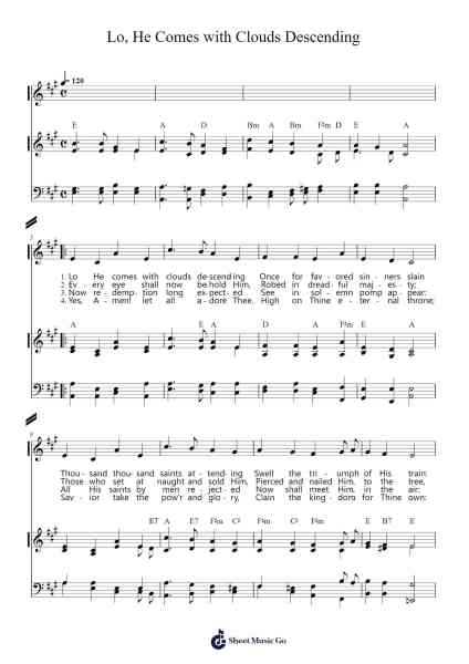 Lo, He Comes with Clouds Descending Sheet Music by Henry T. Smart-Arr.Sainsthea Flind