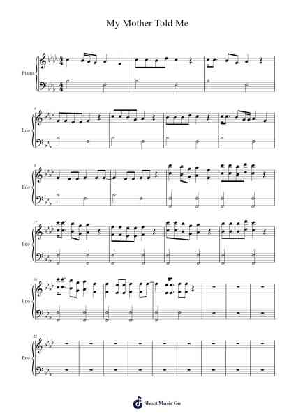My Mother Told Me 樂譜由 LOTRY - 編曲 Derwy Joylogg