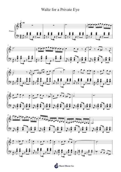 Waltz for a Private Eye Sheet Music by Neilholt Canvelt-Arr.Yeapont Trecob