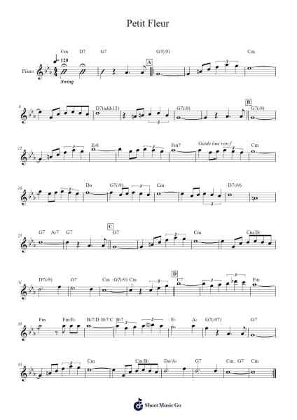 Petit Fleur Sheet Music by Sidney Bechet-Arr.Lespenn