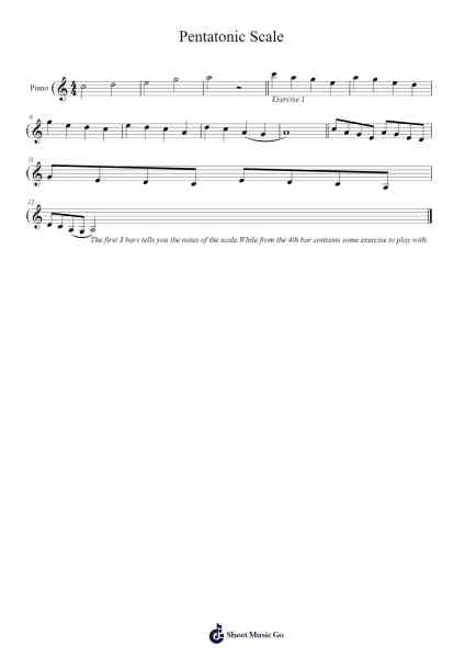 Pentatonic Scale Sheet Music by Lessons - Scales-Arr.Ausdam Pukin