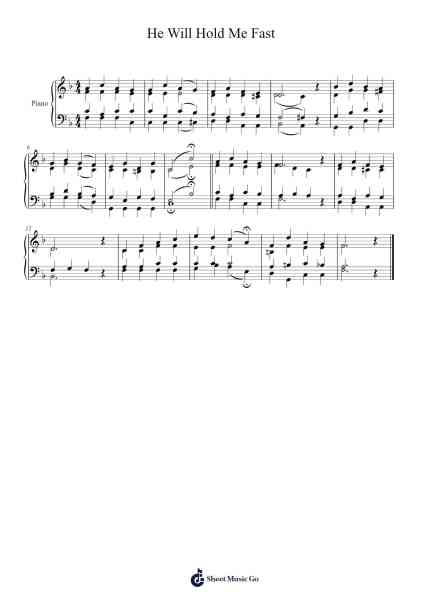He Will Hold Me Fast (When I Fear My Faith Will Fail) Sheet Music by Robert Harkness-Arr.Bellzer Elrene