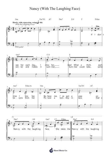 Nancy (With The Laughing Face) Sheet Music by Frank Sinatra-Arr.Fantus