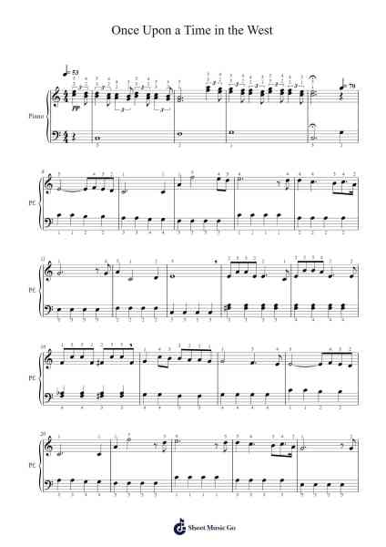 Once Upon a Time in the West Sheet Music by Ennio Morricone-Arr.Muthia Upsay