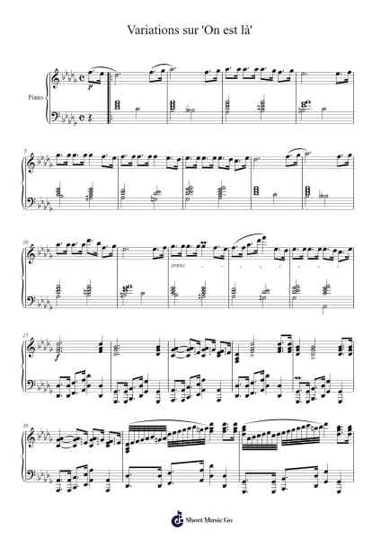 Variations sur 'On est là' Sheet Music by Morkirk Yeneil-Arr.Sherkes Dofrank