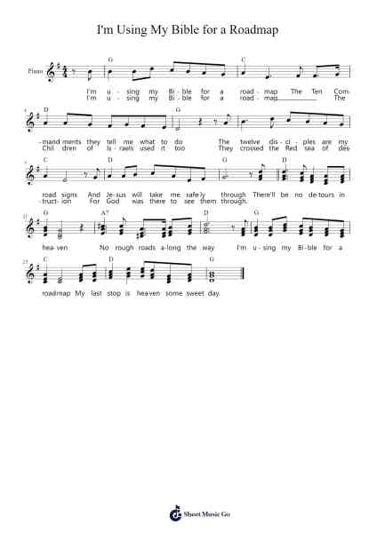 I'm Using My Bible for a Roadmap Sheet Music by Lendy-Arr.Pearghes Feltle