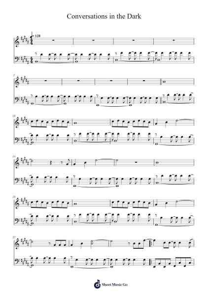 Conversations in the Dark Sheet Music by John Legend-Arr.Larlice Hewphil
